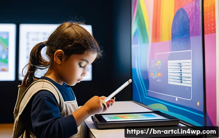 사운드 아트의 연구 및 교육적 활용 사례 - **Prompt 1: The Young Sound Explorer's Workshop**
A vibrant and brightly lit art studio filled w...